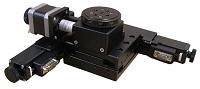 Stepper Motor Driven XY-Rotary Alignment Stage, Range of Travel, X-axis 15 mm, Y-axis 15 mm, Rotary-axis 360 (Deg. Continuous)