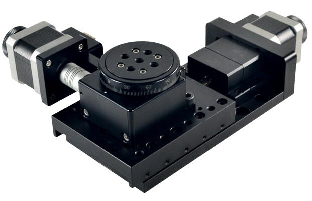 Motorized Linear X-axis plus Rotary Positioning Stages