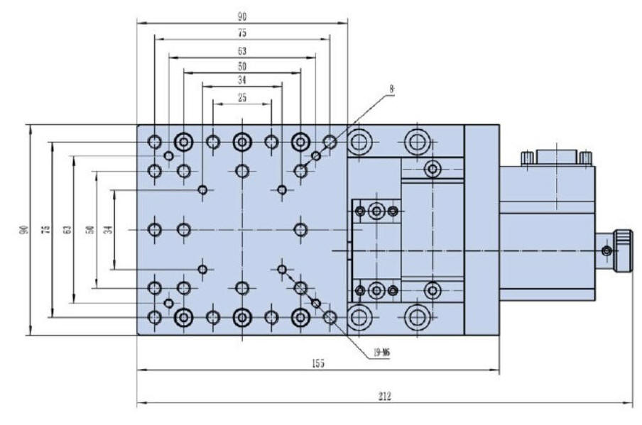 Stepper Motor Driven Two-axis XZ-plane Stage, Travel  : 30 mm