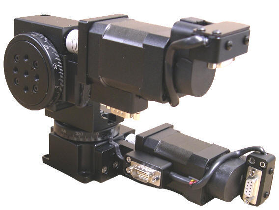 Servo Motorized Two-axis Pan-Tilt Stage, 60 mm Diameter