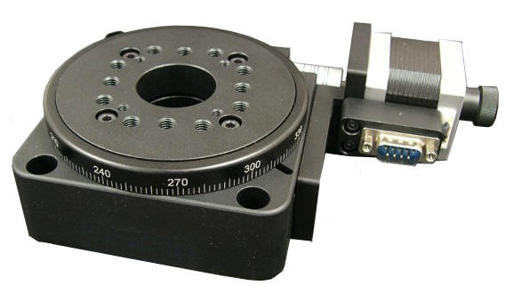 Hollow Core Motorized Horizontal Rotary Stage, Stage Diameter: 3.937 in (100 mm) 